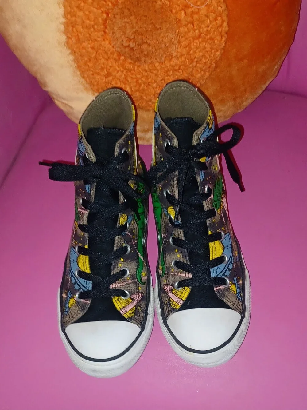 Converse Dinoverse High Top Sneaker in Black & Green